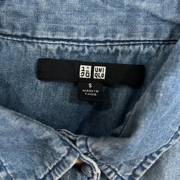Uniqlo Denim Shirt Sz S - Picture 6 of 12